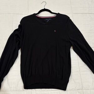 Tommy Hilfiger Men's Black V-Neck Sweater